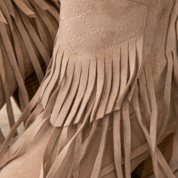 Fringe Pointed Toe Booties - Picture 5 of 5